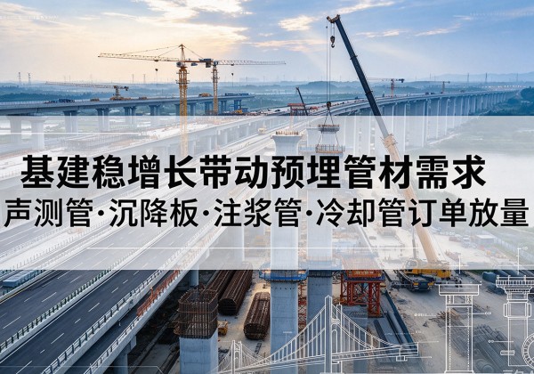昌乐基建稳增长带动预埋监测管材需求，声测管、沉降板、注浆管订单持续放量